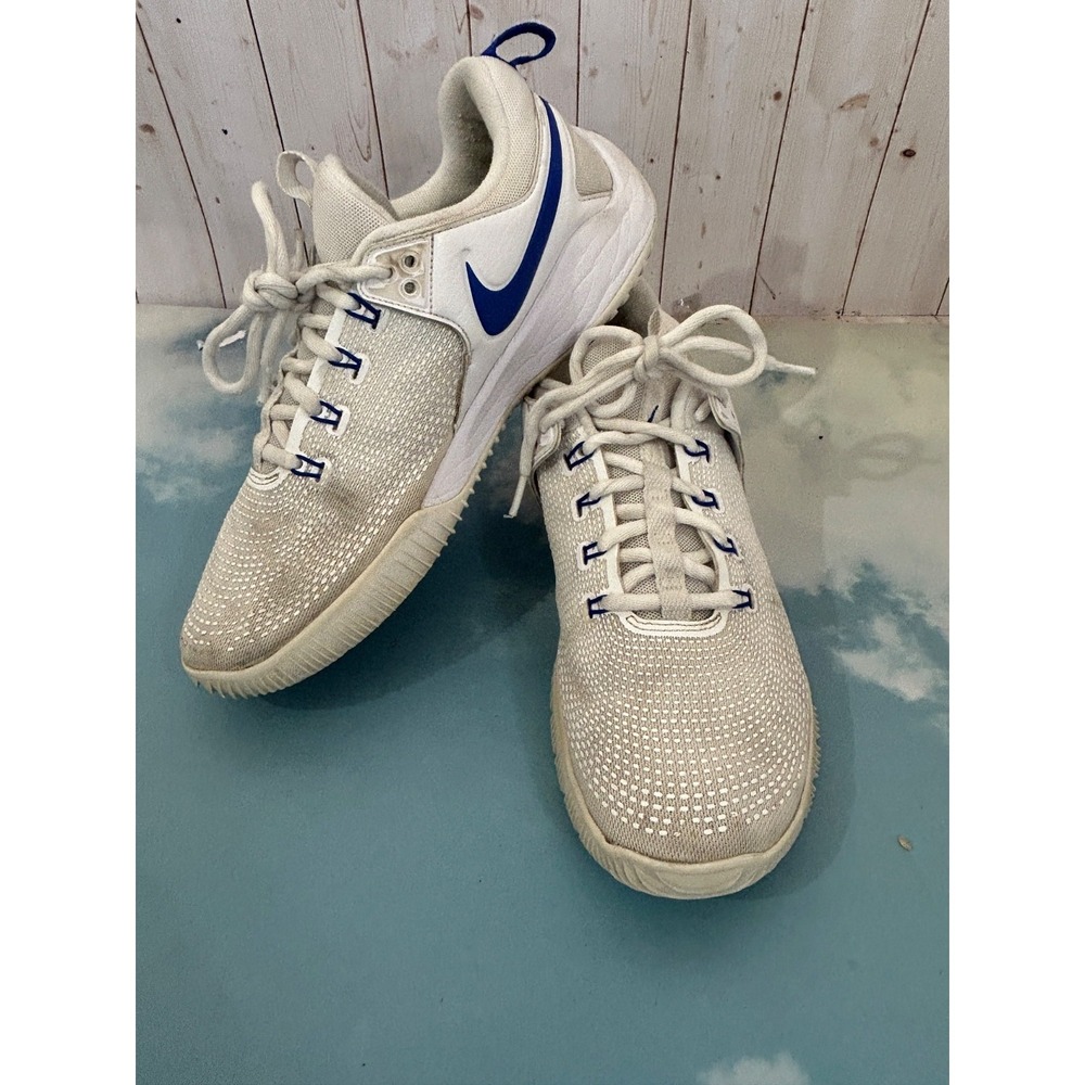 Nike Air Zoom Hyperace‎ 2 Women's Size 10 Sneakers White Blue Lace-Up Logo